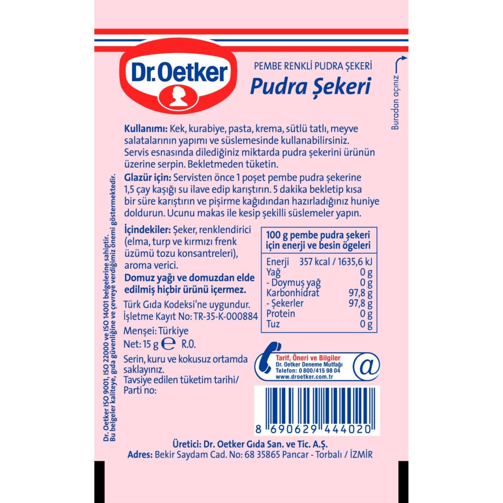 Dr.Oetker Ürün Yelpazesi