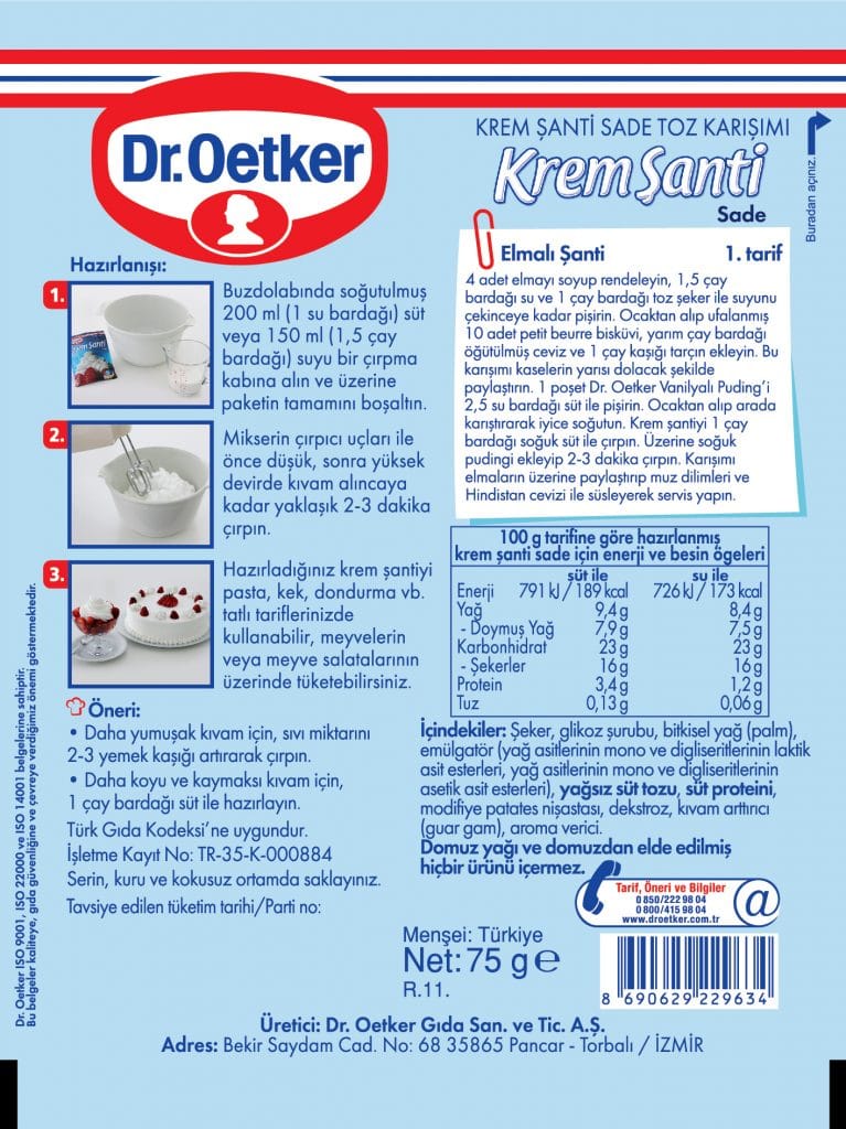 Dr.Oetker Product Range