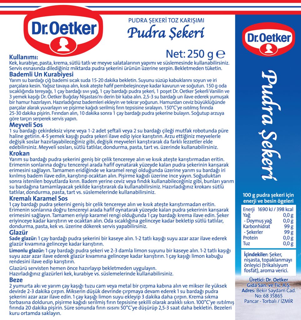 Dr.Oetker Product Range