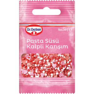 Dekor Pasta Süsü Kalpli Karışım