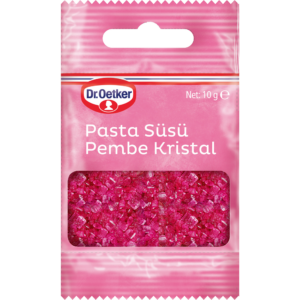 Dekor Pasta Süsü Pembe Kristal