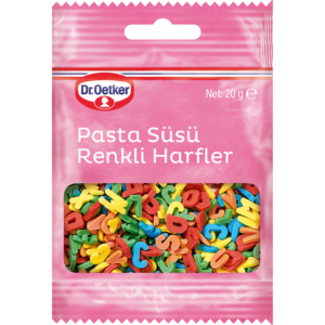 Dekor Pasta Süsü Renkli Harfler